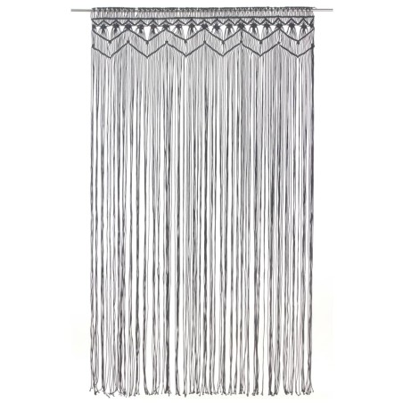 vidaXL Makramee Vorhang Anthrazit 140x240 cm Baumwolle