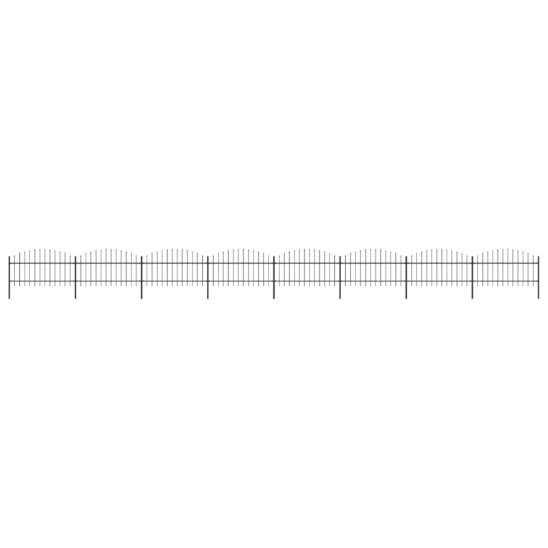 vidaXL Gartenzaun mit Speerspitzen Stahl (1 - 1,25) x 13,6 m Schwarz vidaXL Gartenzaun mit Speerspitzen Stahl (1 - 1,25) x 13,6 m Schwarz