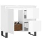 vidaXL Badschrank Hochglanz-Weiß 65x33x60 cm Holzwerkstoff vidaXL Badschrank Hochglanz-Weiß 65x33x60 cm Holzwerkstoff