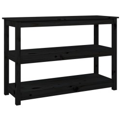 vidaXL Konsolentisch Schwarz 110x40x74 cm Massivholz Kiefer