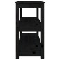 vidaXL Konsolentisch Schwarz 110x40x74 cm Massivholz Kiefer vidaXL Konsolentisch Schwarz 110x40x74 cm Massivholz Kiefer