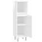 vidaXL Badschrank Hochglanz-Weiß 30x30x100 cm Holzwerkstoff vidaXL Badschrank Hochglanz-Weiß 30x30x100 cm Holzwerkstoff
