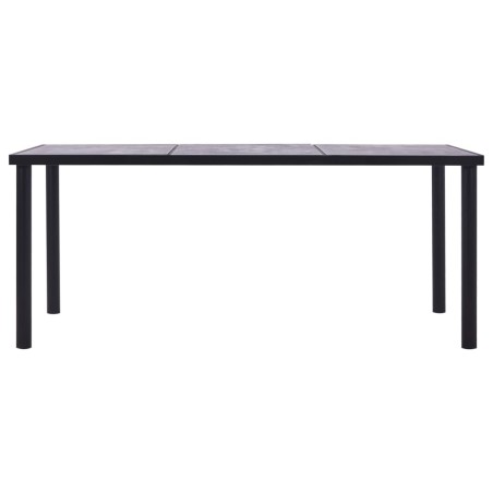 vidaXL Esstisch Schwarz und Betongrau 200 x 100 x 75 cm MDF