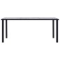 vidaXL Esstisch Schwarz und Betongrau 200 x 100 x 75 cm MDF vidaXL Esstisch Schwarz und Betongrau 200 x 100 x 75 cm MDF