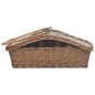 vidaXL Holzkorb mit Tragegriff 61,5 × 46,5 × 58 cm Braun Weide vidaXL Holzkorb mit Tragegriff 61,5 × 46,5 × 58 cm Braun Weide
