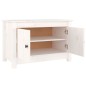 vidaXL Schuhschrank Weiß 70x38x45,5 cm Massivholz Kiefer vidaXL Schuhschrank Weiß 70x38x45,5 cm Massivholz Kiefer