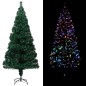 vidaXL Künstlicher Weihnachtsbaum mit Ständer Grün 240 cm Fiberoptik vidaXL Künstlicher Weihnachtsbaum mit Ständer Grün 240 cm Fiberoptik