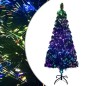 vidaXL Künstlicher Weihnachtsbaum mit Ständer Grün 240 cm Fiberoptik vidaXL Künstlicher Weihnachtsbaum mit Ständer Grün 240 cm Fiberoptik