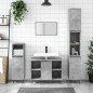 vidaXL Badschrank Betongrau 30x30x100 cm Holzwerkstoff vidaXL Badschrank Betongrau 30x30x100 cm Holzwerkstoff