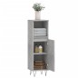 vidaXL Badschrank Betongrau 30x30x100 cm Holzwerkstoff vidaXL Badschrank Betongrau 30x30x100 cm Holzwerkstoff