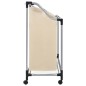 vidaXL Wäschekorb mit 3 Taschen Creme Stahl vidaXL Wäschekorb mit 3 Taschen Creme Stahl