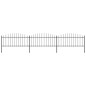 Gartenzaun mit Speerspitzen Stahl (0,5 - 0,75) x 5,1 m Schwarz Gartenzaun mit Speerspitzen Stahl (0,5 - 0,75) x 5,1 m Schwarz