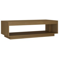 vidaXL Couchtisch Honigbraun 110x50x33,5 cm Kiefer Massivholz