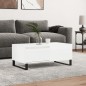 vidaXL Couchtisch Hochglanz-Weiß 90x50x36,5 cm Holzwerkstoff
