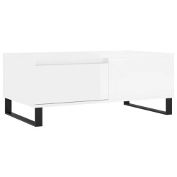 vidaXL Couchtisch Hochglanz-Weiß 90x50x36,5 cm Holzwerkstoff