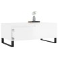 vidaXL Couchtisch Hochglanz-Weiß 90x50x36,5 cm Holzwerkstoff