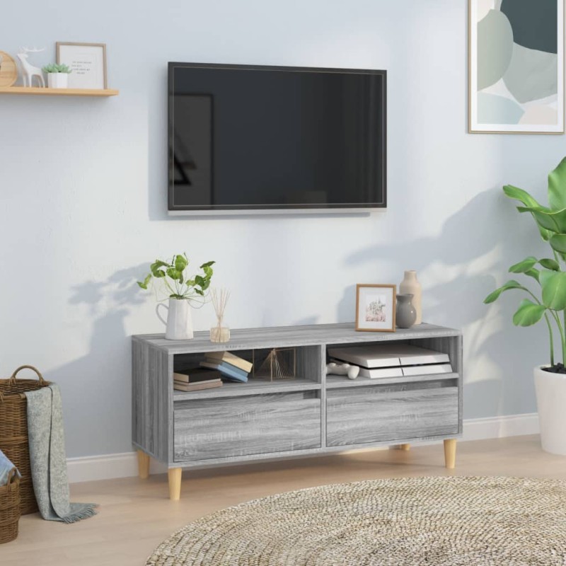 vidaXL TV-Schrank Grau Sonoma 100x34,5x44,5 cm Holzwerkstoff vidaXL TV-Schrank Grau Sonoma 100x34,5x44,5 cm Holzwerkstoff