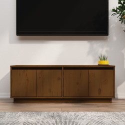 vidaXL TV-Schrank Honigbraun 110x34x40 cm Massivholz Kiefer