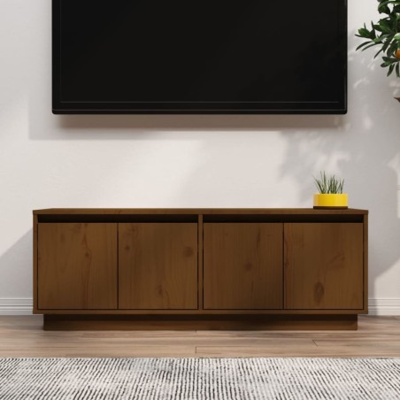 vidaXL TV-Schrank Honigbraun 110x34x40 cm Massivholz Kiefer
