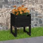 vidaXL Pflanzkübel Schwarz 40x40x52,5 cm Massivholz Kiefer vidaXL Pflanzkübel Schwarz 40x40x52,5 cm Massivholz Kiefer