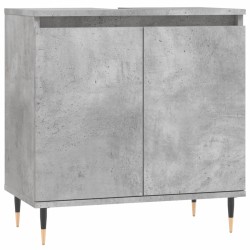 vidaXL Badschrank Betongrau 58 x 33 x 60 cm Holzwerkstoff
