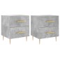 vidaXL Nachttische 2 Stk. Betongrau 40x35x47,5 cm Holzwerkstoff vidaXL Nachttische 2 Stk. Betongrau 40x35x47,5 cm Holzwerkstoff