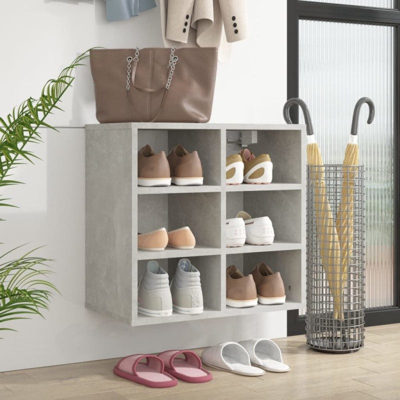vidaXL Schuhregal Betongrau 52,5x30x50 cm vidaXL Schuhregal Betongrau 52,5x30x50 cm