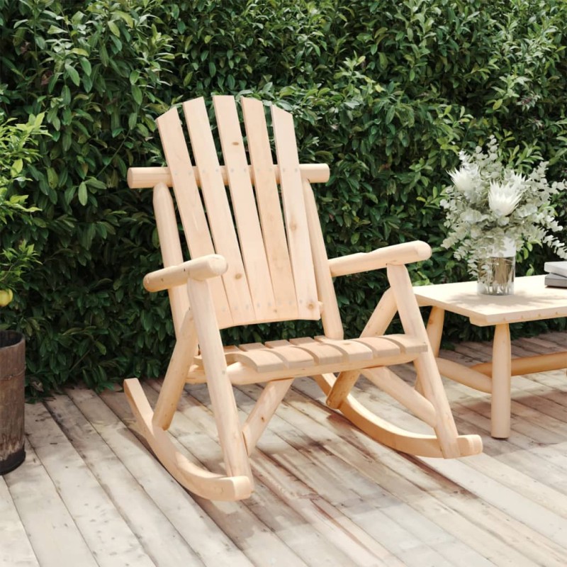 vidaXL Garten-Schaukelstuhl 69x96x101 cm Massivholz Fichte vidaXL Garten-Schaukelstuhl 69x96x101 cm Massivholz Fichte