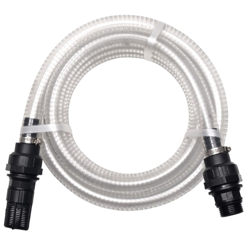 vidaXL Saugschlauch mit Anschlüssen 7 m 22 mm Weiß vidaXL Saugschlauch mit Anschlüssen 7 m 22 mm Weiß