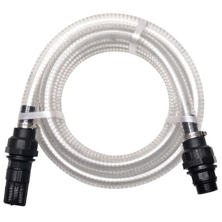 vidaXL Saugschlauch mit Anschlüssen 7 m 22 mm Weiß