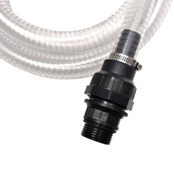 vidaXL Saugschlauch mit Anschlüssen 7 m 22 mm Weiß