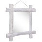 vidaXL Holzspiegel Weiß 70x70 cm Altholz Massiv vidaXL Holzspiegel Weiß 70x70 cm Altholz Massiv
