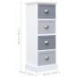 vidaXL Beistellschrank 35 x 30 x 90 cm Paulownia Holz vidaXL Beistellschrank 35 x 30 x 90 cm Paulownia Holz