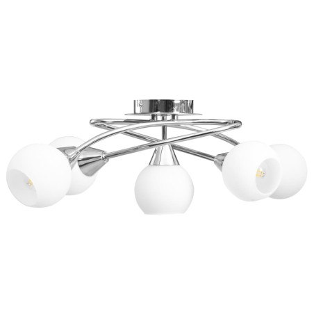 vidaXL Deckenleuchte mit Keramik-Lampenschirmen für 5 E14 Glühlampen
