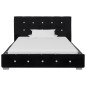 Bett mit Memory-Schaum-Matratze Schwarz Samt 90 x 200 cm Bett mit Memory-Schaum-Matratze Schwarz Samt 90 x 200 cm
