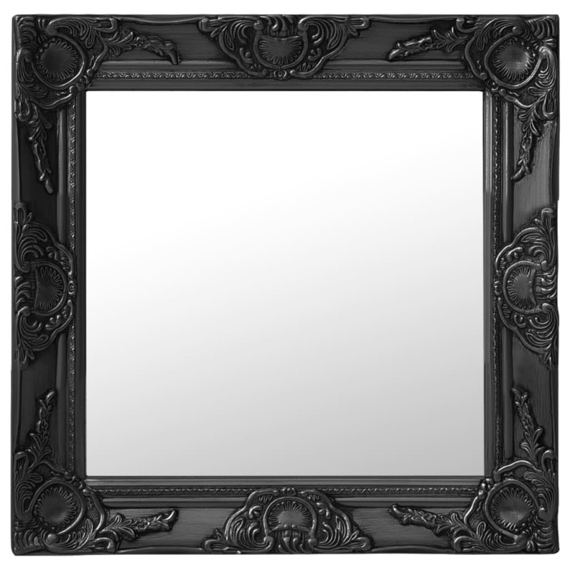 vidaXL Wandspiegel im Barock-Stil 50x50 cm Schwarz vidaXL Wandspiegel im Barock-Stil 50x50 cm Schwarz