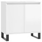 vidaXL Badschrank Hochglanz-Weiß 58x33x60 cm Holzwerkstoff vidaXL Badschrank Hochglanz-Weiß 58x33x60 cm Holzwerkstoff