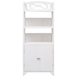 vidaXL Badezimmerschrank Weiß 46x24x116 cm Paulownia Holz