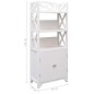 vidaXL Badezimmerschrank Weiß 46x24x116 cm Paulownia Holz vidaXL Badezimmerschrank Weiß 46x24x116 cm Paulownia Holz