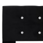 Bett mit Memory-Schaum-Matratze Schwarz Samt 90 x 200 cm Bett mit Memory-Schaum-Matratze Schwarz Samt 90 x 200 cm