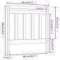 vidaXL Kopfteil Schwarz 95x4x100 cm Massivholz Kiefer