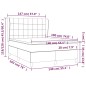 vidaXL Boxspringbett mit Matratze Dunkelgrau 140x190 cm Stoff vidaXL Boxspringbett mit Matratze Dunkelgrau 140x190 cm Stoff