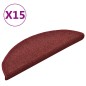vidaXL Treppenmatten 15 Stk. Rot 56x17x3 cm vidaXL Treppenmatten 15 Stk. Rot 56x17x3 cm