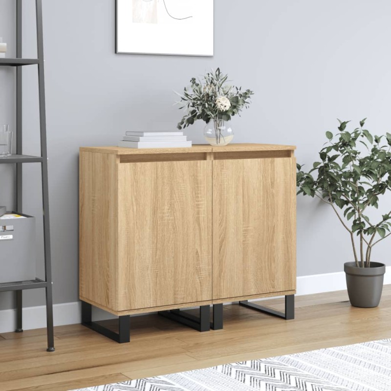 vidaXL Sideboards 2 Stk. Sonoma-Eiche 40x35x70 cm Holzwerkstoff vidaXL Sideboards 2 Stk. Sonoma-Eiche 40x35x70 cm Holzwerkstoff