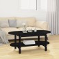 vidaXL Couchtisch Schwarz 110x55x45 cm Massivholz Kiefer vidaXL Couchtisch Schwarz 110x55x45 cm Massivholz Kiefer