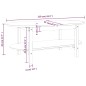 vidaXL Couchtisch Schwarz 110x55x45 cm Massivholz Kiefer vidaXL Couchtisch Schwarz 110x55x45 cm Massivholz Kiefer