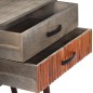vidaXL Konsolentisch Grau 120 x 35 x 75 cm Massivholz Mango vidaXL Konsolentisch Grau 120 x 35 x 75 cm Massivholz Mango