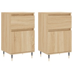 vidaXL Sideboards 2 Stk. Sonoma-Eiche 40x35x70 cm Holzwerkstoff