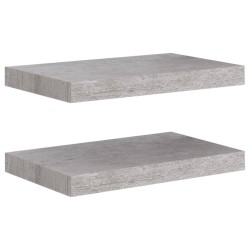 vidaXL Schweberegale 2 Stk. Betongrau 40x23x3,8 cm MDF 