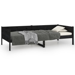 vidaXL Tagesbett Schwarz Massivholz Kiefer 90x200 cm